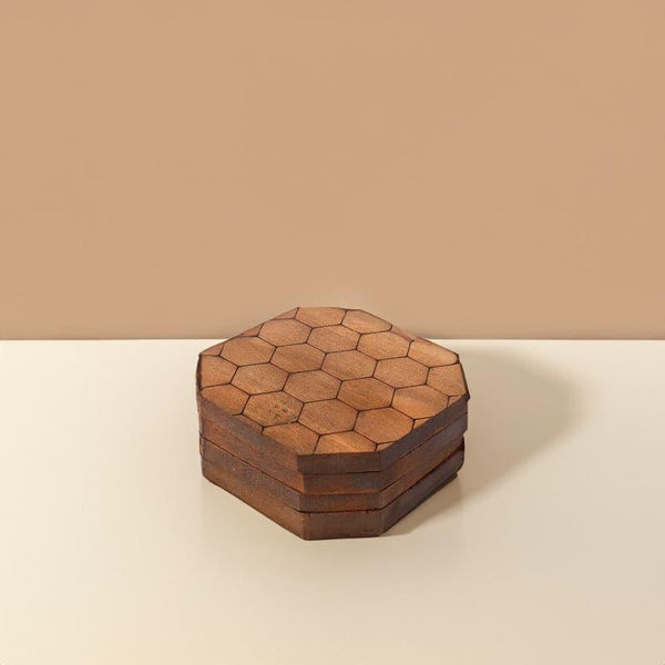 Buy Honeycomb Coaster - Set Of Four Coasters from Vaaree