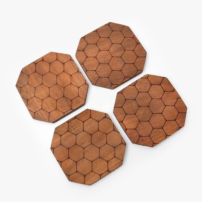 Buy Honeycomb Coaster - Set Of Four Coasters from Vaaree