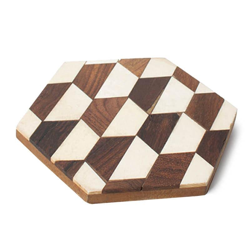 Buy Honeycomb Matrix Coaster - Set Of Four Coasters from Vaaree