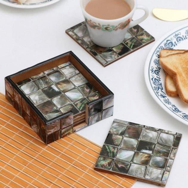 Buy Igna Checkekered Coaster - Set Of Six Coasters from Vaaree