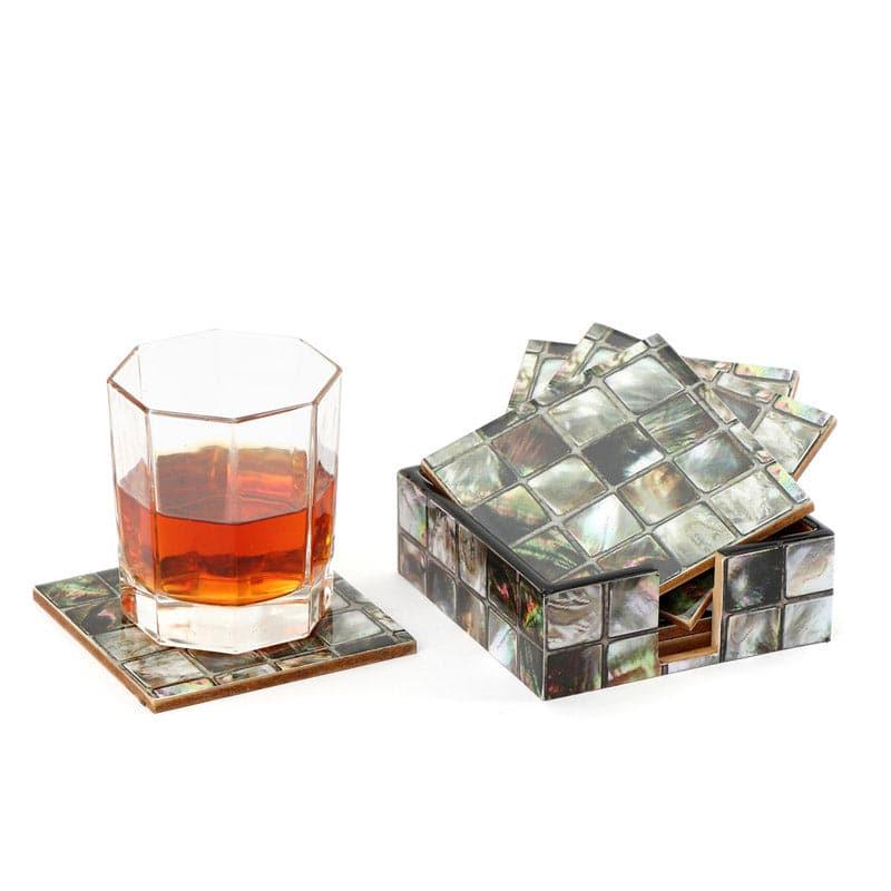 Buy Igna Checkekered Coaster - Set Of Six Coasters from Vaaree