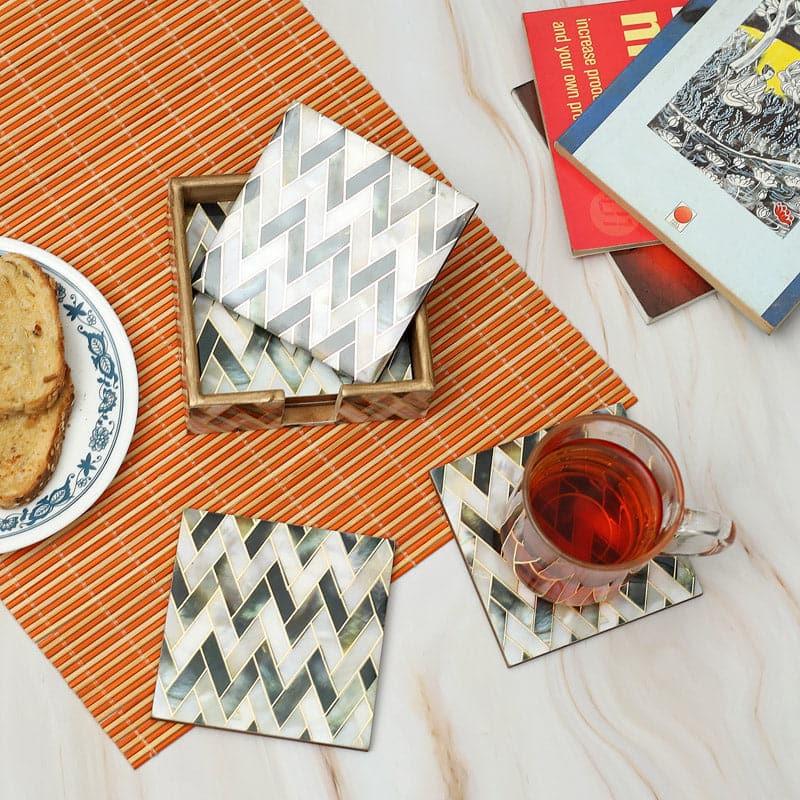 Buy Imara Zig Zag Coaster - Set Of Six Coasters from Vaaree