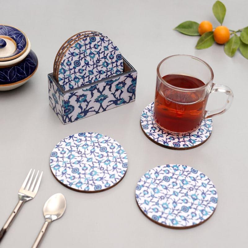 Buy Indigo Spread Coaster - Set Of Six Coasters from Vaaree