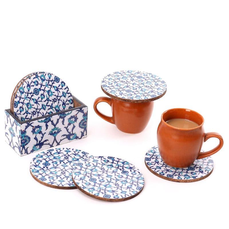 Buy Indigo Spread Coaster - Set Of Six Coasters from Vaaree