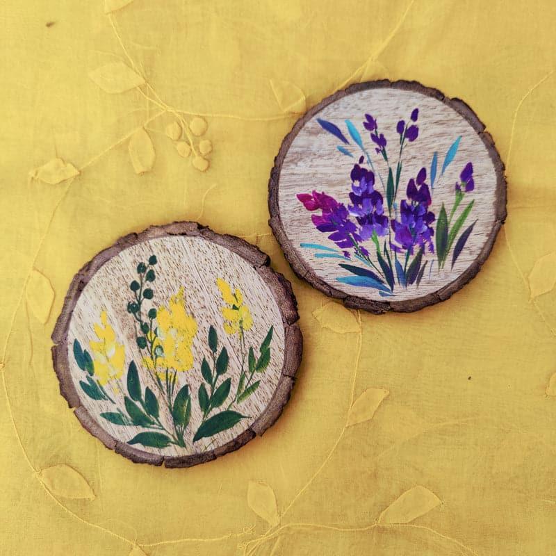 Buy Lavender Bliss Coaster - Set Of Two Coasters from Vaaree