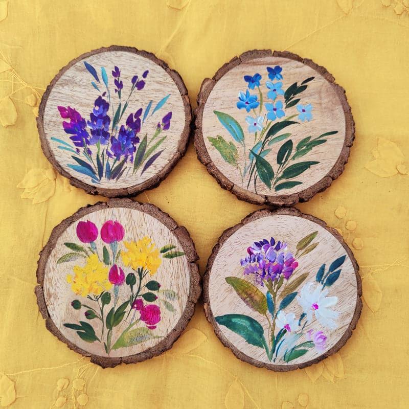 Buy Lavender Lume Fuse Coaster - Set Of Four Coasters from Vaaree