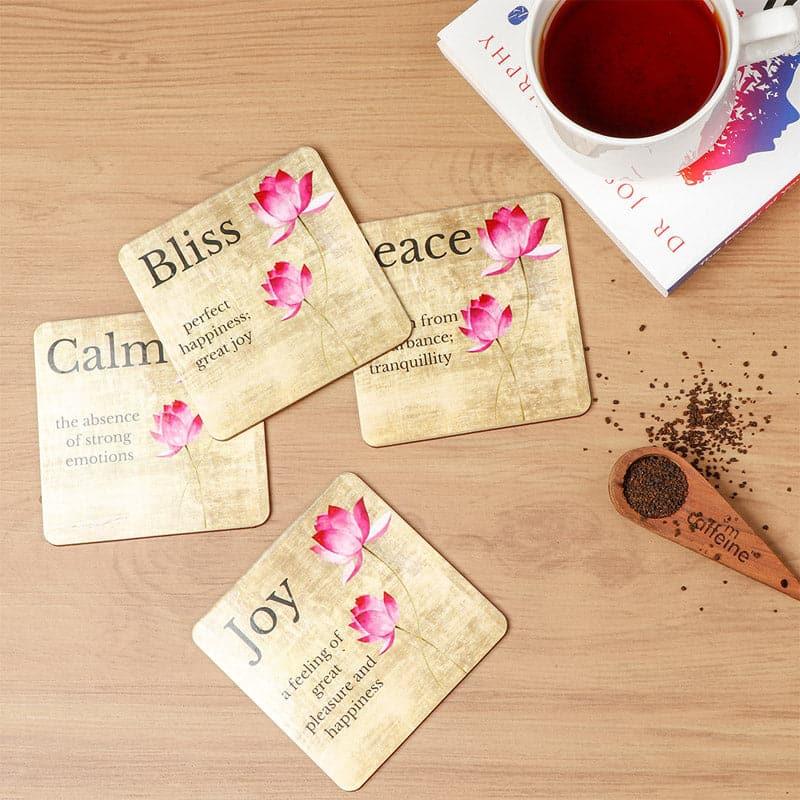 Buy Lotus Love Coaster - Set Of Four Coasters from Vaaree