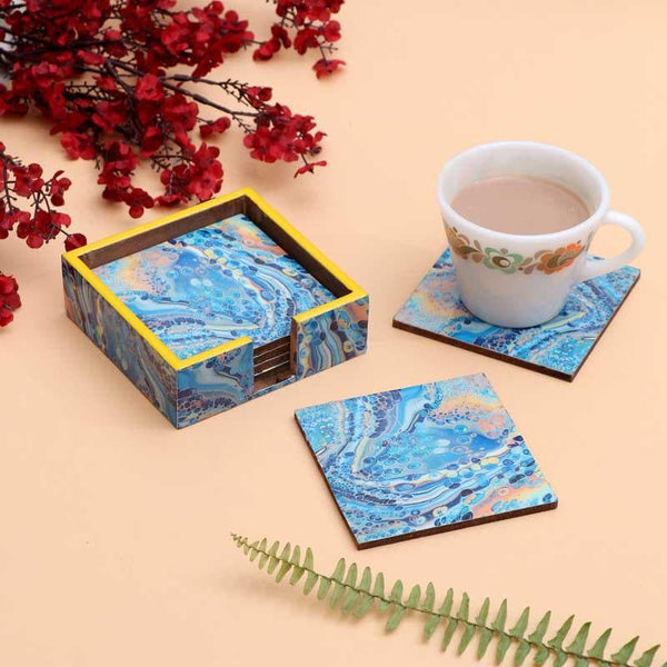 Coaster - Marble Phoenix Coaster - Set Of Six