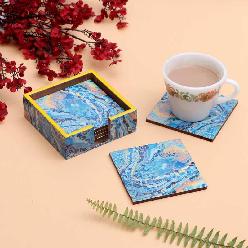 Buy Marble Phoenix Coaster - Set Of Six Coasters from Vaaree