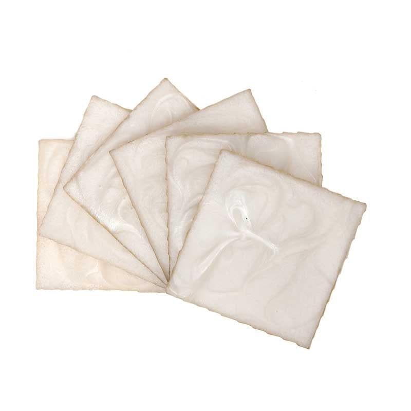 Buy Marble Swirl Coaster (Cream) - Set Of Six Coasters from Vaaree