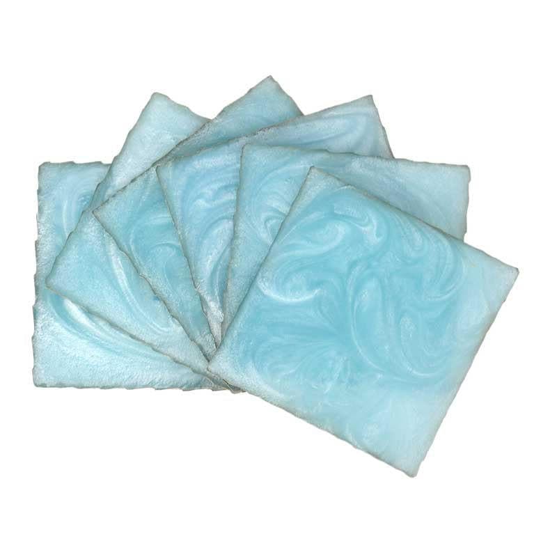 Buy Marble Swirl Coaster (Sky) - Set Of Six Coasters from Vaaree