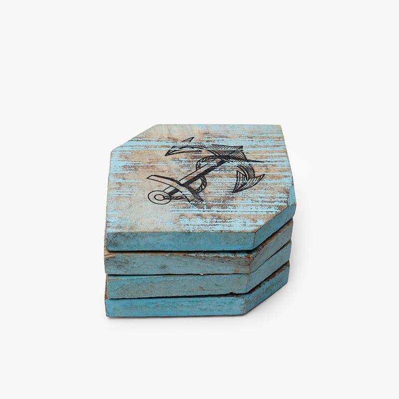 Buy Marine Anchor Coaster - Set Of Four Coasters from Vaaree