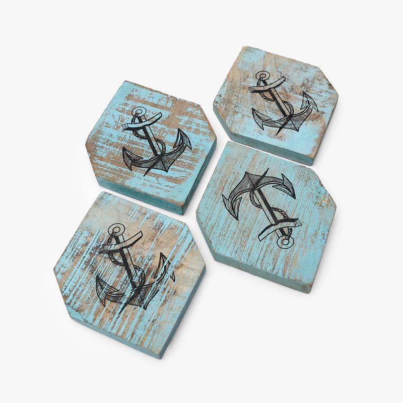 Buy Marine Anchor Coaster - Set Of Four Coasters from Vaaree