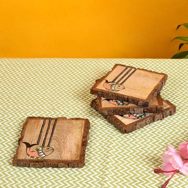 Coaster - Matsya Madhubani Coaster - Set Of Four