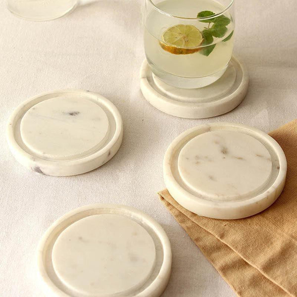 Coaster - Veli Coaster (White) - Set Of Four