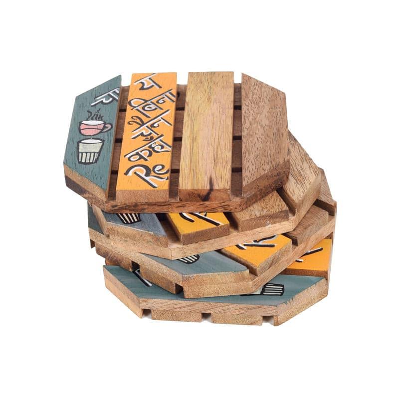 Coaster - Mikhaya Wooden Coaster - Set Of Four