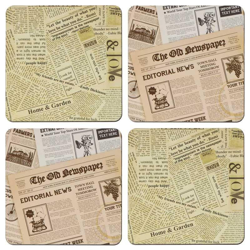 Coaster - Newspaper Edit Coaster - Set Of Four