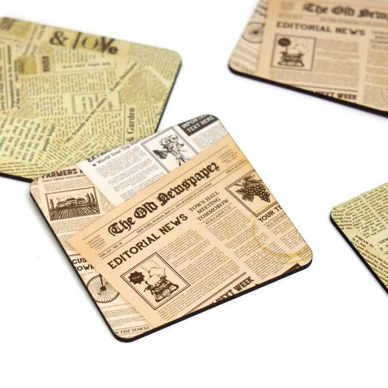 Coaster - Newspaper Edit Coaster - Set Of Four