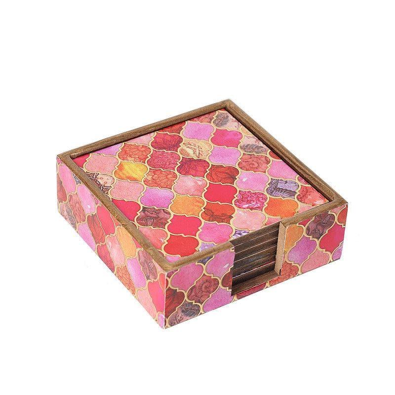 Coaster - Pink Seher Tiles Coasters - Set Of Six