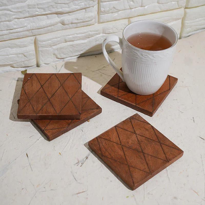 Buy Quirk Quotient Coaster - Set Of Four Coasters from Vaaree