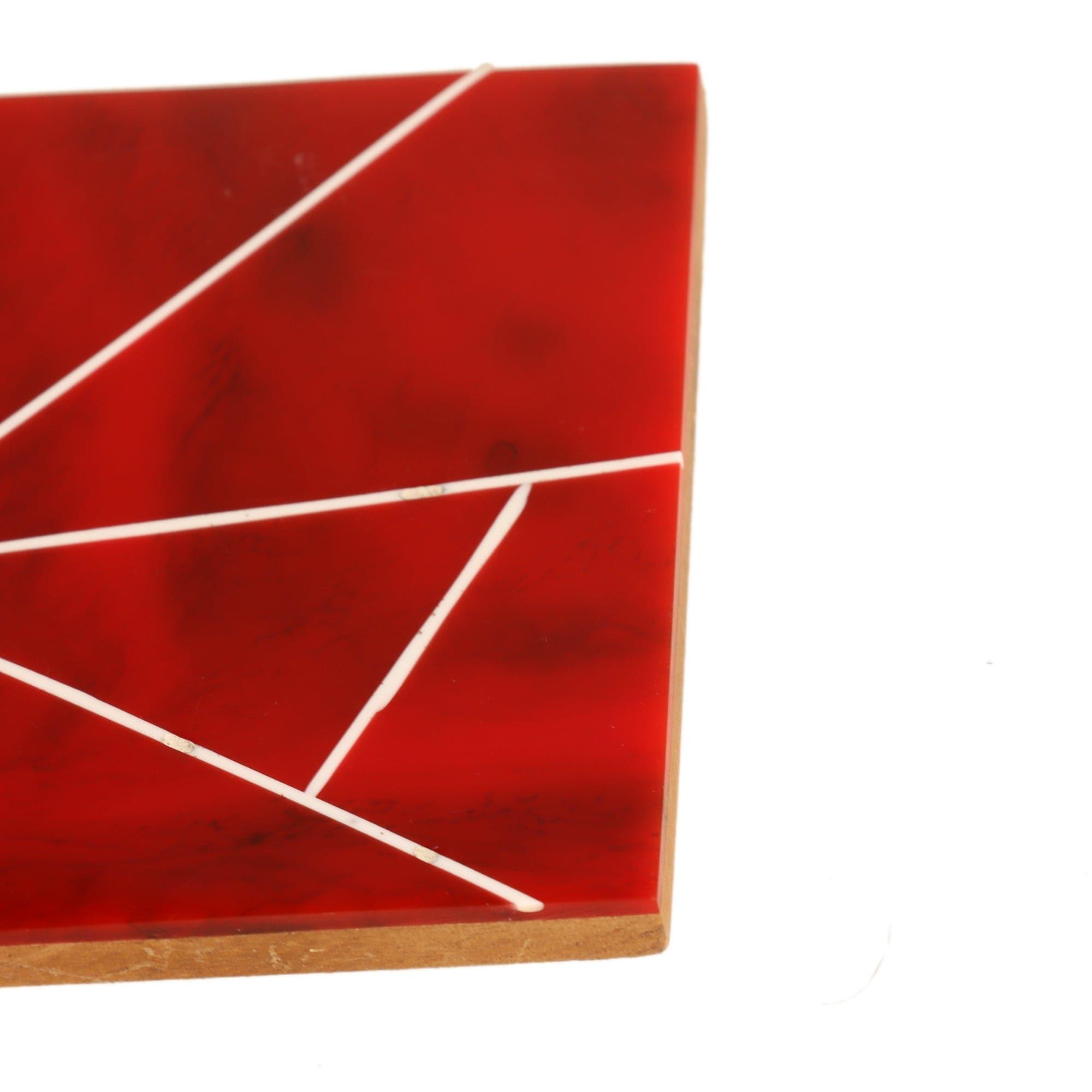 Buy Red Divide Coaster - Set Of Six Coasters from Vaaree