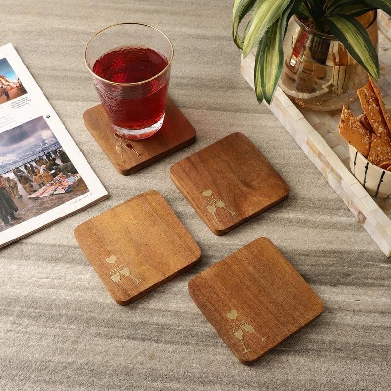 Coaster - Refreshment Wooden Coaster - Set Of Four