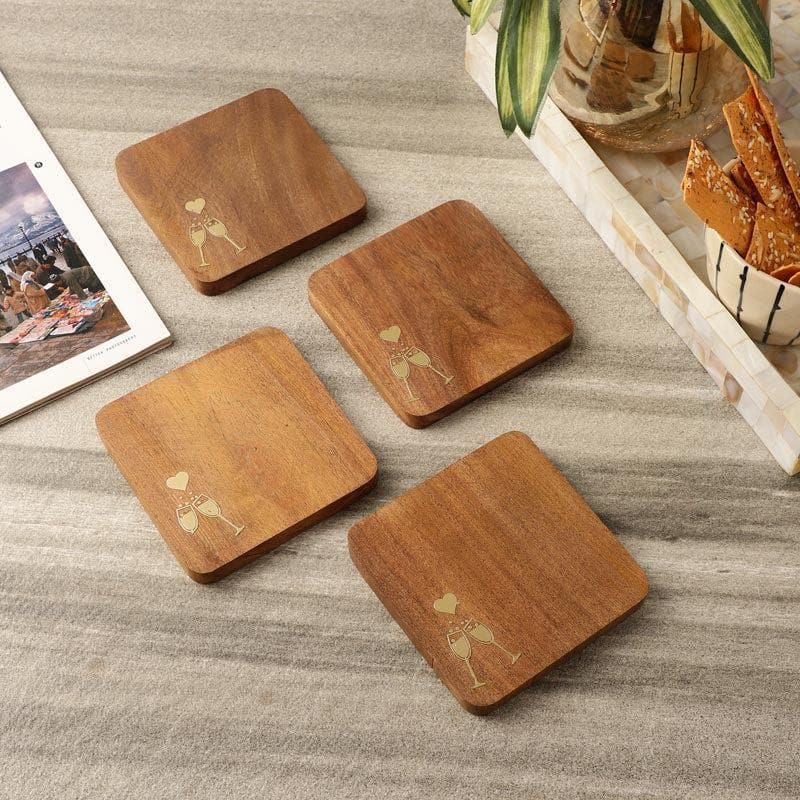 Coaster - Refreshment Wooden Coaster - Set Of Four