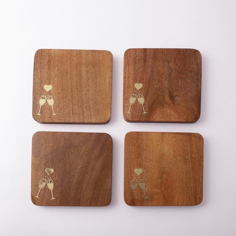 Coaster - Refreshment Wooden Coaster - Set Of Four