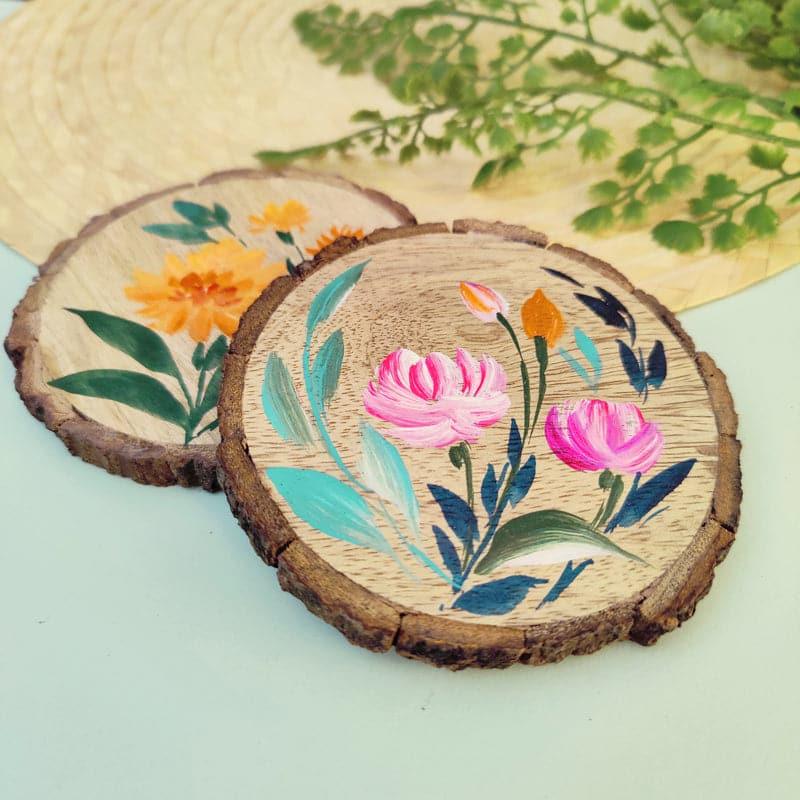 Buy Rose Lush Coaster - Set Of Two Coasters from Vaaree