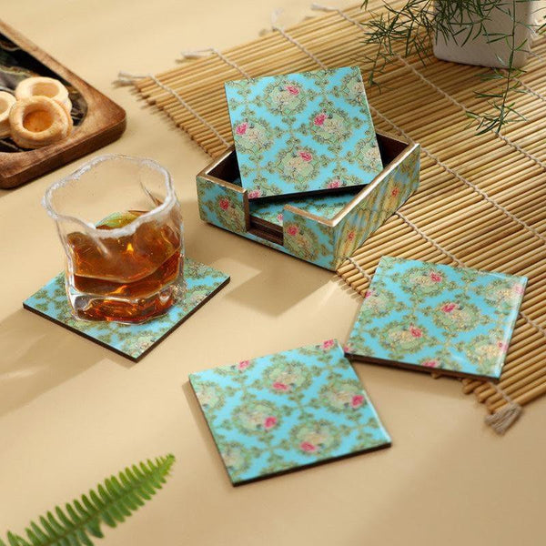 Coaster - Rosey Emboss Coaster - Set Of Six