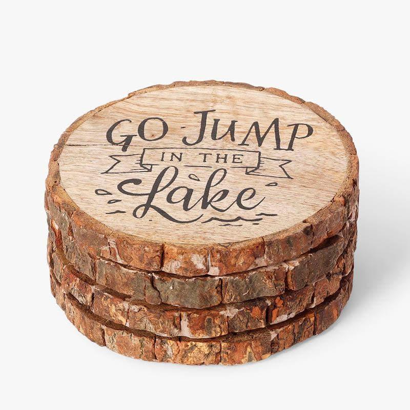 Coaster - Rustic Scripted Coaster - Set Of Four