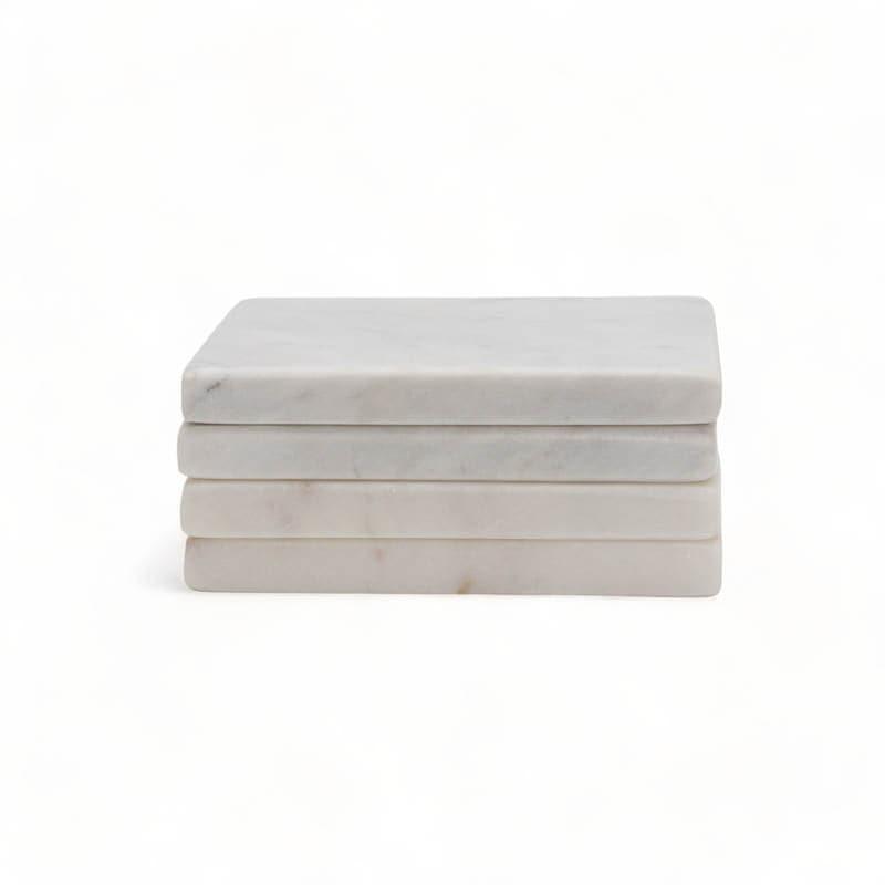 Buy Square Marble Coaster With Stand- Set Of Four Coasters from Vaaree