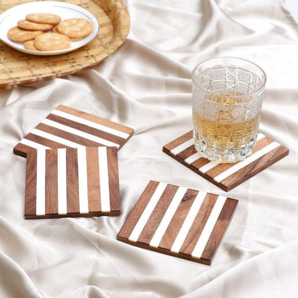 Coaster - Stripe Stave Coaster - Set Of Four