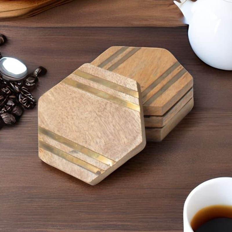 Buy Stripe Stove Coaster - Set Of Four Coasters from Vaaree