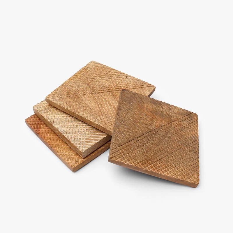 Buy Textured Tan Coaster - Set Of Four Coasters from Vaaree