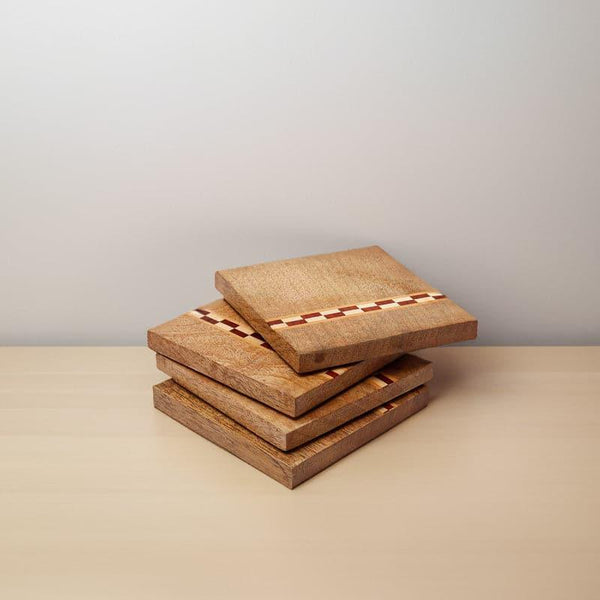 Buy Timber Tone Coaster - Set Of Four Coasters from Vaaree