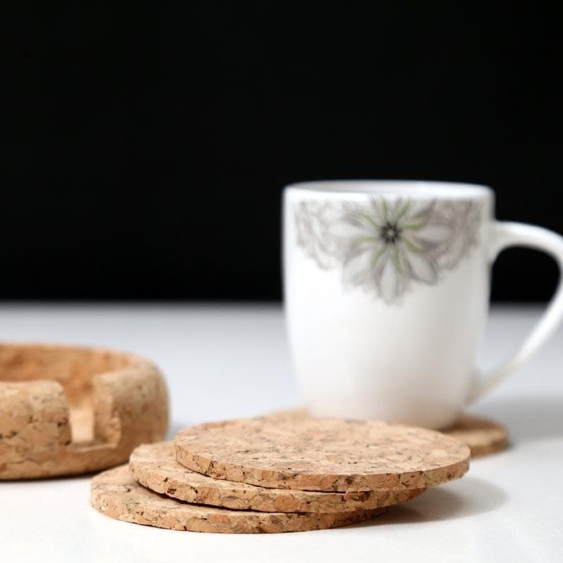 Coaster - Tree Trunk Treasure Coaster - Set Of Four