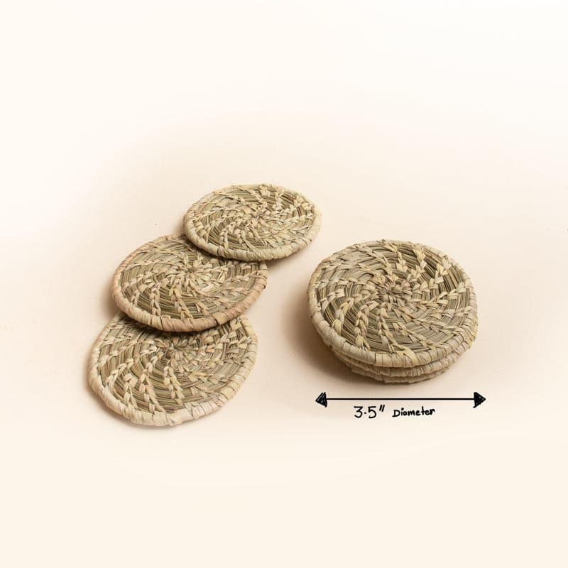 Buy Vaana Natural Fiber Coaster - Set Of Six Coasters from Vaaree