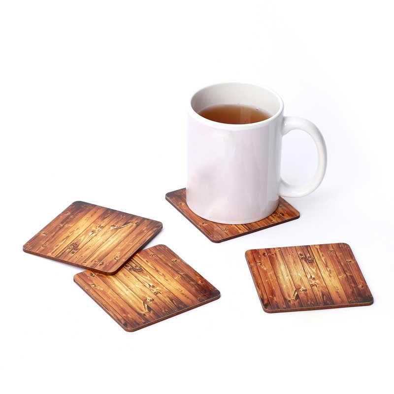 Coaster - Woodcut Finesse Coaster - Set Of Four