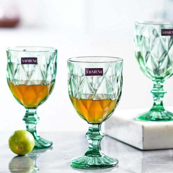 Buy Aurelia Goblet (Green) (270 ml ) - Set Of Eight Cocktail Glasses from Vaaree