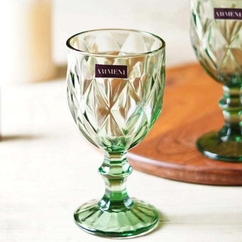 Buy Aurelia Goblet (Green) (270 ml ) - Set Of Eight Cocktail Glasses from Vaaree