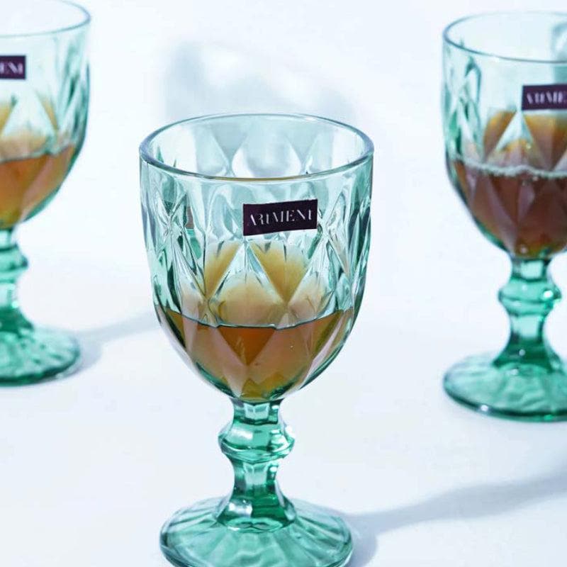 Buy Aurelia Goblet (Green) (270 ml ) - Set Of Eight Cocktail Glasses from Vaaree