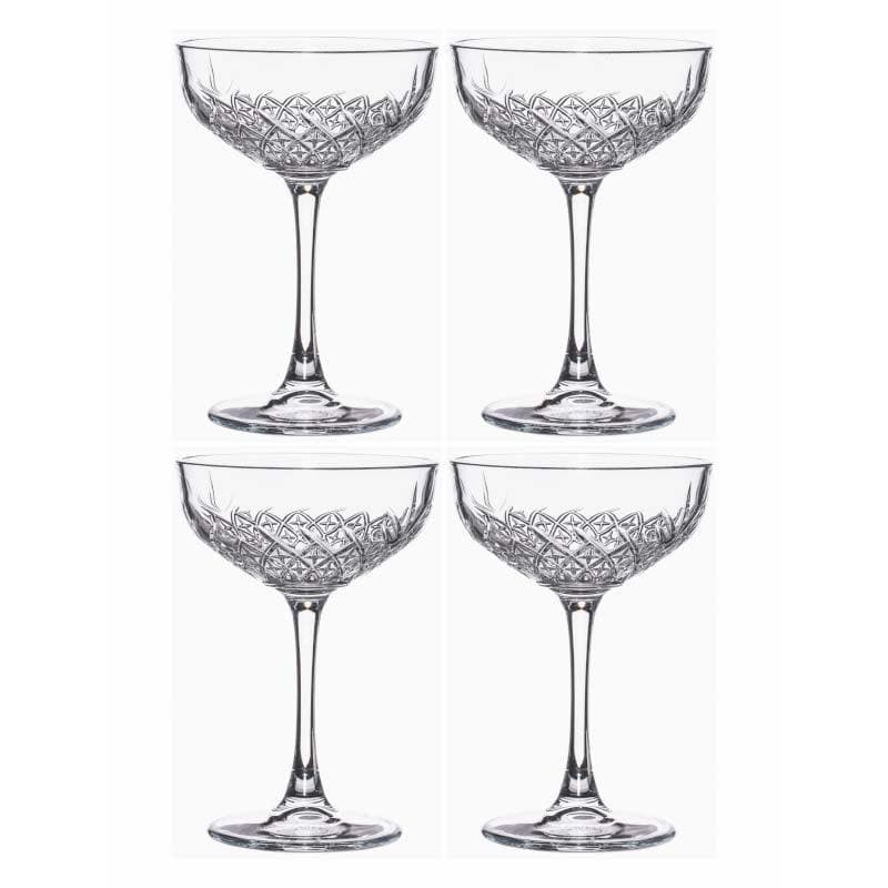 Buy Everet Timeless Coupe Glass (255 ML) - Set Of Four Cocktail Glasses from Vaaree