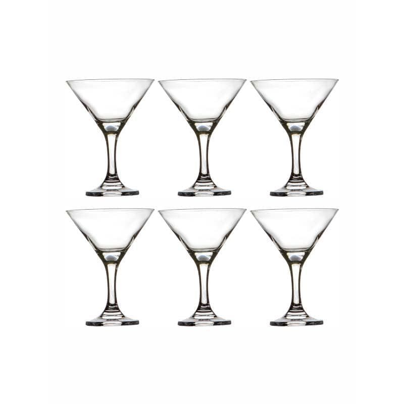 Buy Mixii Martini Glass (190 ML) - Set Of Six Cocktail Glasses from Vaaree