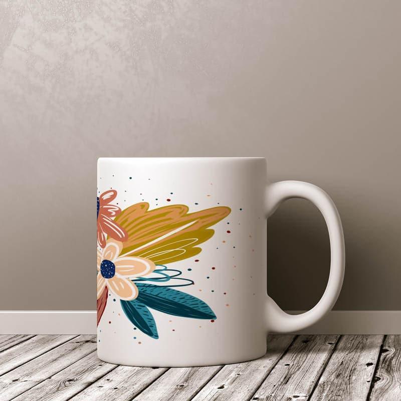 Coffee Mug - Floral Patch Mug - 350 ML