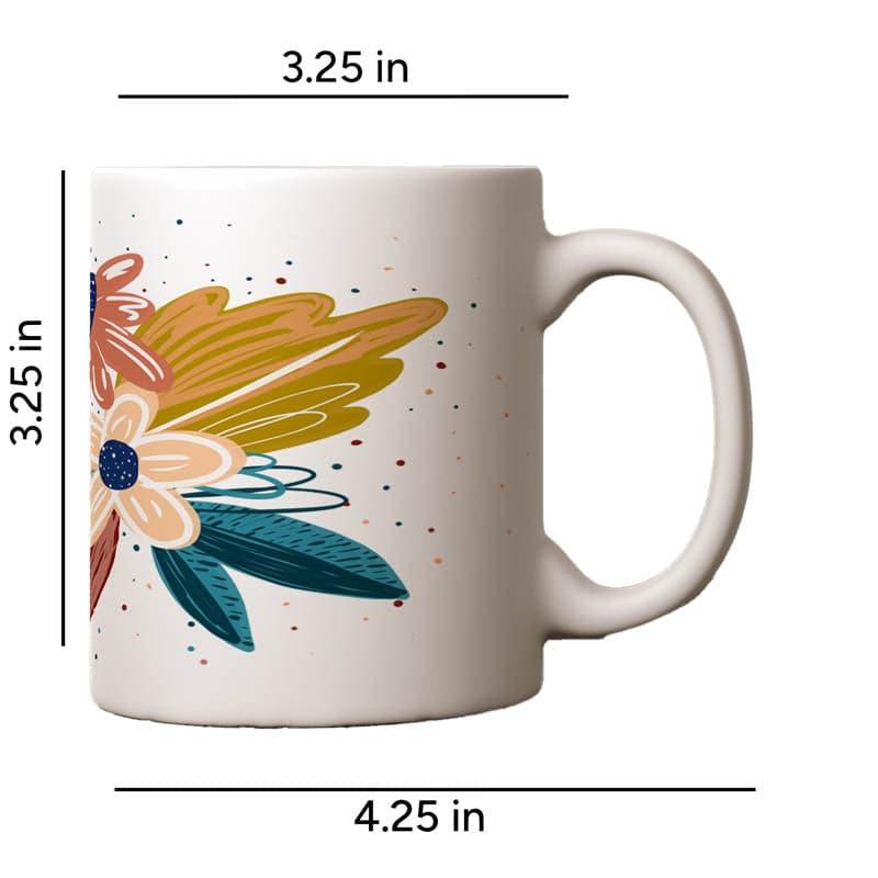 Coffee Mug - Floral Patch Mug - 350 ML