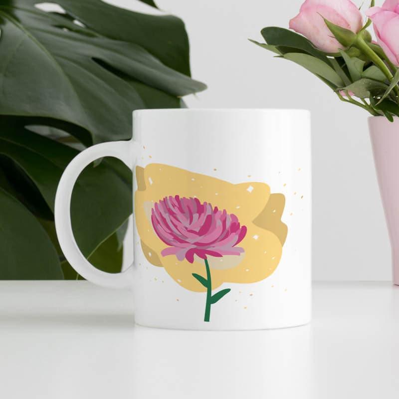 Coffee Mug - Nivo Glam Flora Mug - 350 ML