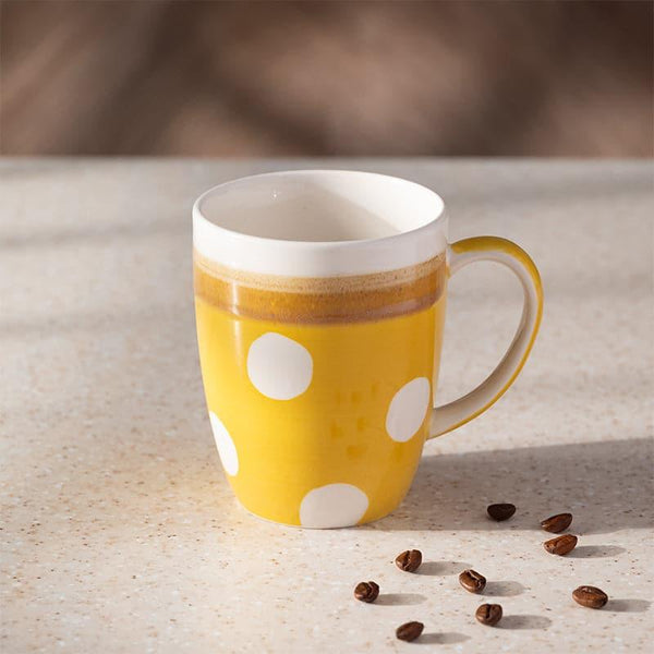 Coffee Mug - Polka Muse Mug (Yellow) - 295 ML