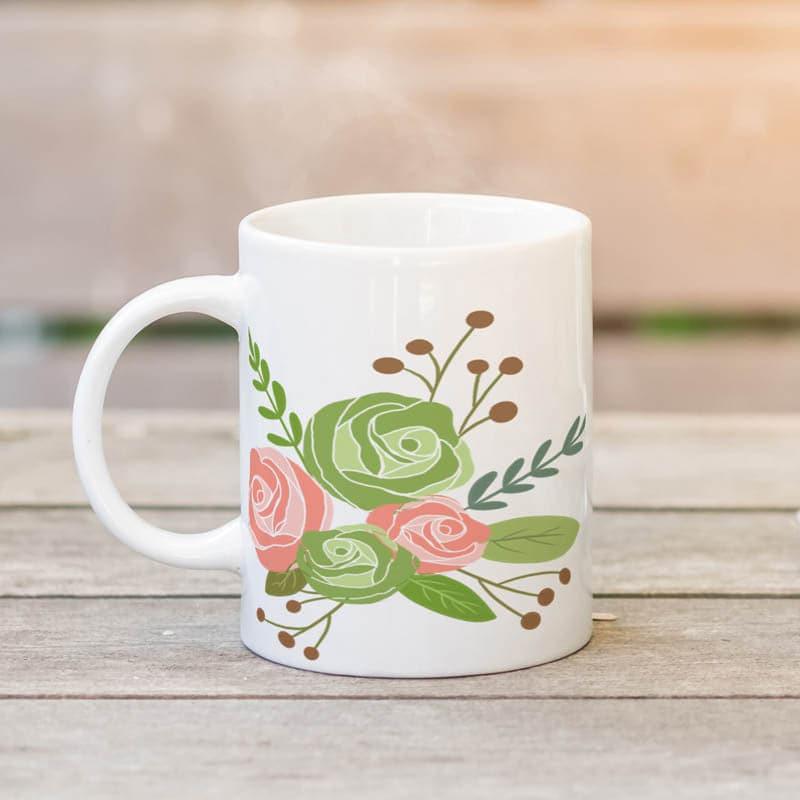 Coffee Mug - Rose Bush Glow Mug - 350 ML