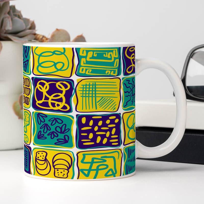 Buy Vido Abstract Doodle Mug - 350 ML Coffee Mug from Vaaree